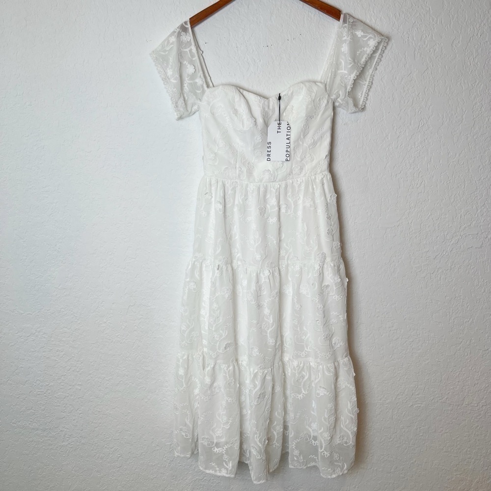 Dress the Population River Off-the-Shoulder Midi Dress - Picture 2 of 10